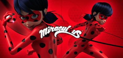 Miraculous: Tales of Ladybug & Cat Noir. Not a comic but a French cartoon. Still a good example!